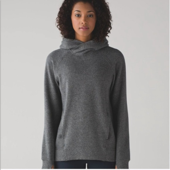 Lululemon Tops - Lululemon Fleece Please Gray Pullover Hoodie